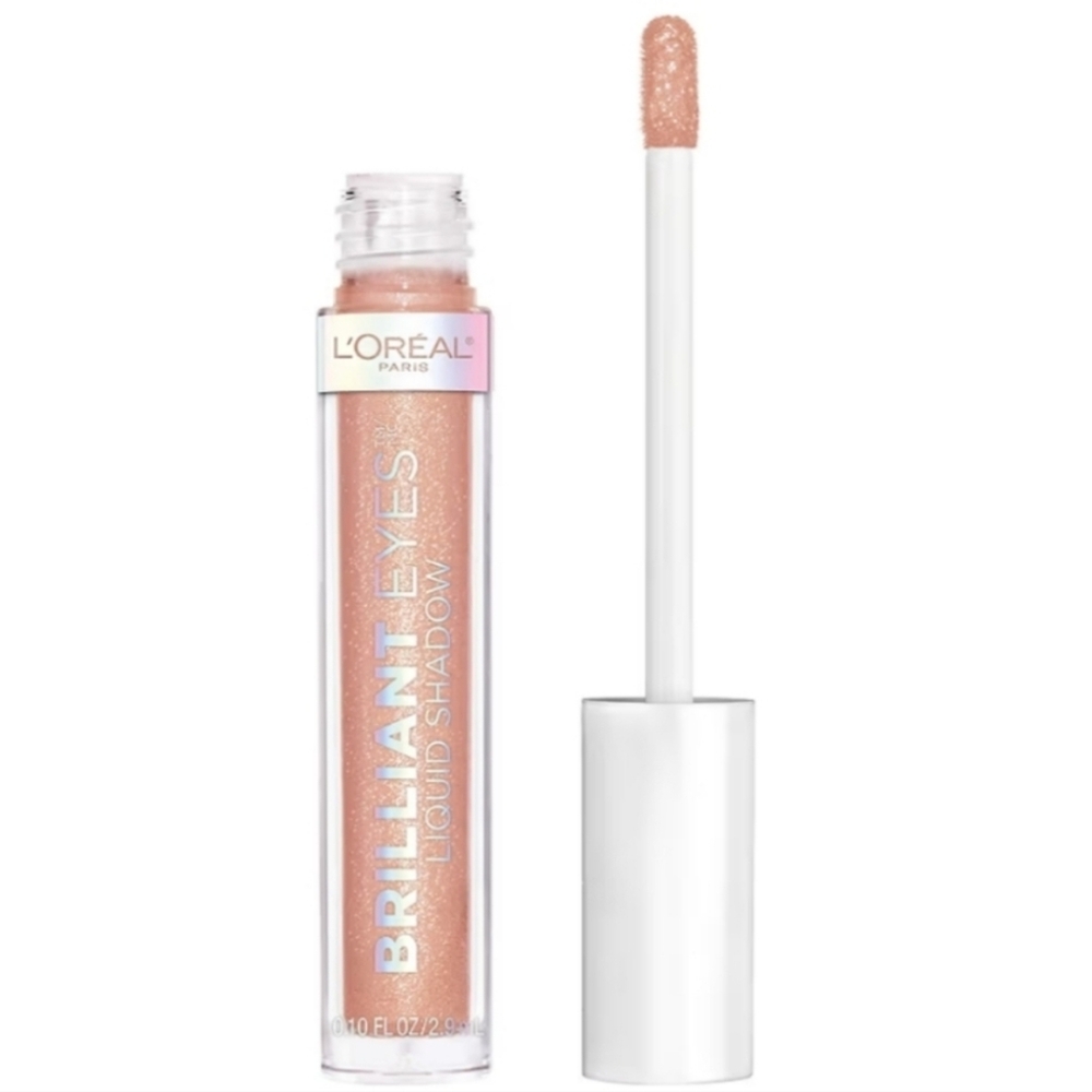 5 x L'Oreal Paris Brilliant Eyes Shimmer Liquid Eye Shadow Makeup, 420 Rose Gem